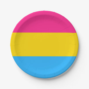 Prato De Papel Sinalizador do Orgulho Pansexual LGBTQ