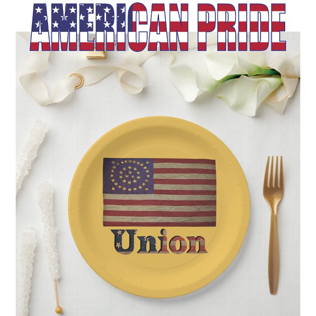 Prato De Papel Sinalizador encantador da União da Guerra Civil (Criador carregado)