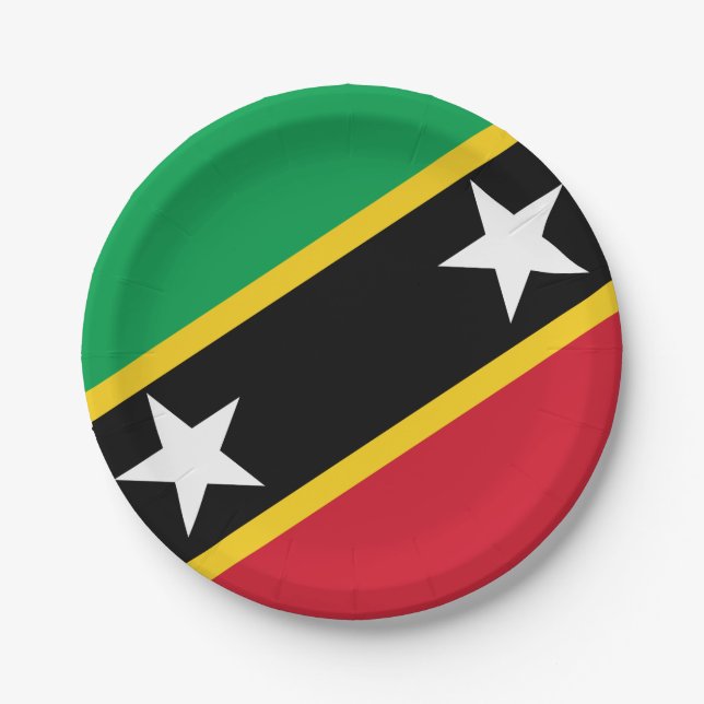 Prato De Papel Sinalizador santo Kitts e Nevis (Frente)