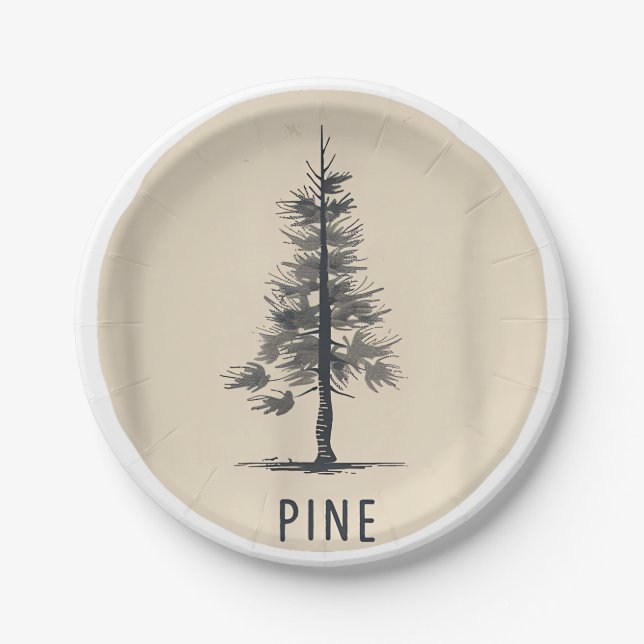 Prato De Papel Single Pine Tree Outfit (Frente)