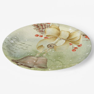 Prato De Papel Sino de Natal