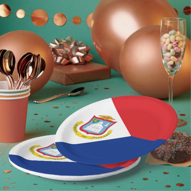 Prato De Papel Sint Maarten flag (Múltiplo)