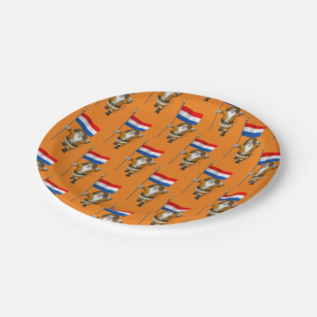 Prato De Papel Sinterklaas Com Sinal Dos Países Baixos (Inclinado)