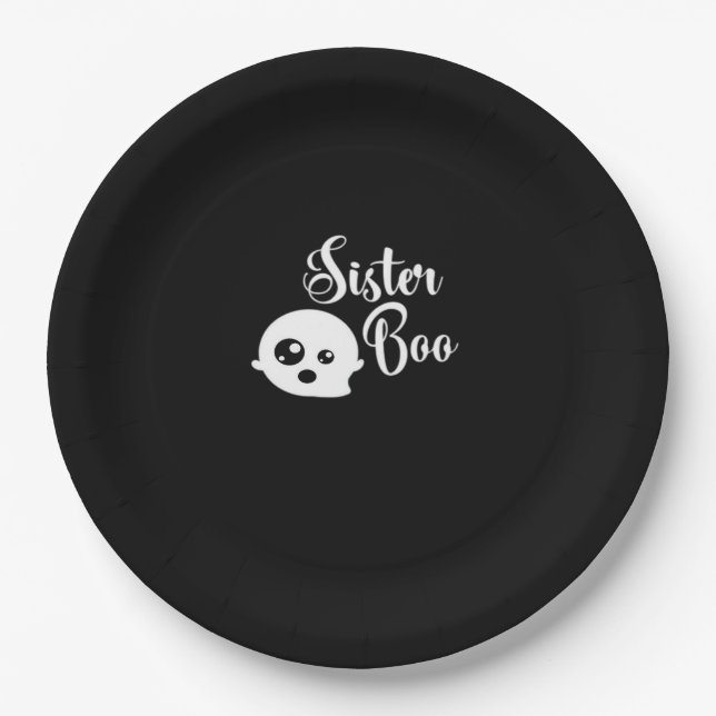 Prato De Papel Sister Boo Halloween (Frente)