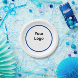 Prato De Papel site de logotipo de adição de cores aquáticas pers