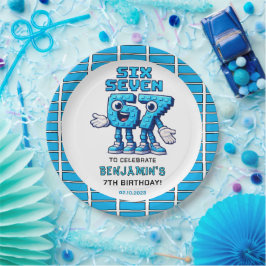 Prato De Papel Six Seven Meme 7th Birthday | Funny Trendy