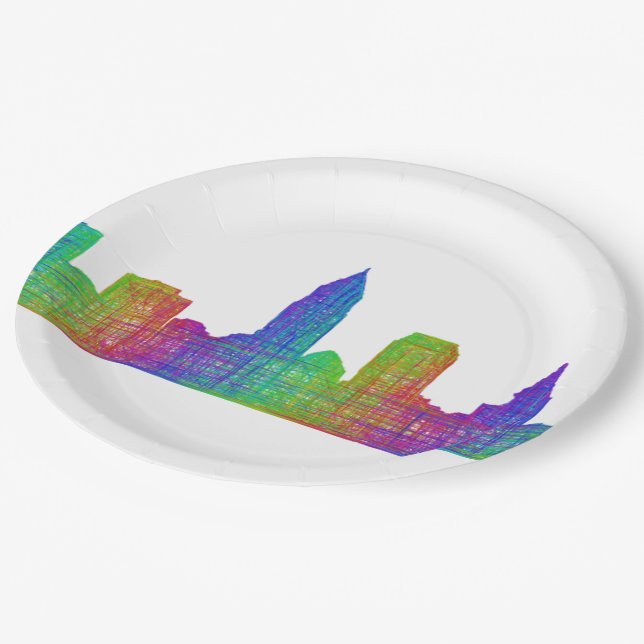 Prato De Papel Skyline de Cleveland (Inclinado)