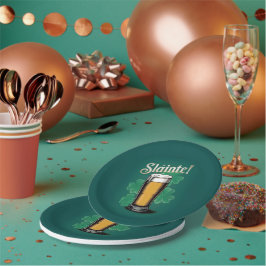 Prato De Papel Slàinte! Pint de Cerveja no Dia de São Patrício em