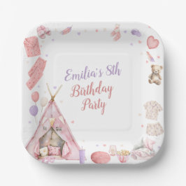 Prato De Papel Sleepover Pajama Birthday Party