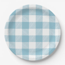 Prato De Papel Slow-Living Ice Blue Check