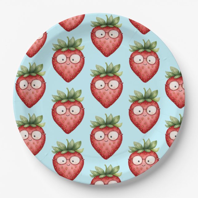 Prato De Papel Smart Strawberry  (Frente)
