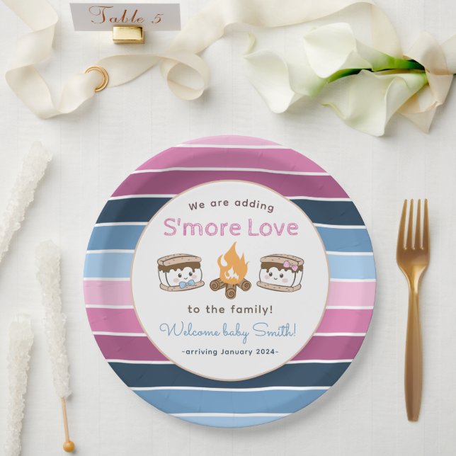 Prato De Papel S'more Love (Casamento)