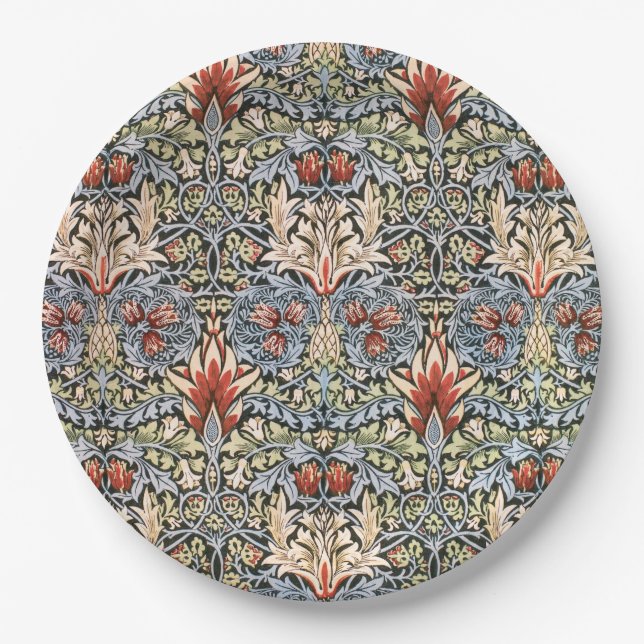 Prato De Papel Snakeshead Pattern (por William Morris) (Frente)