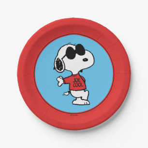 Prato De Papel Snoopy "Joe Cool" em Pé