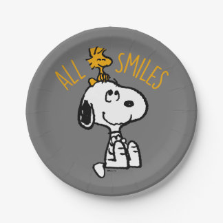 Prato De Papel Snoopy & Woodstock - Todos os sorrisos