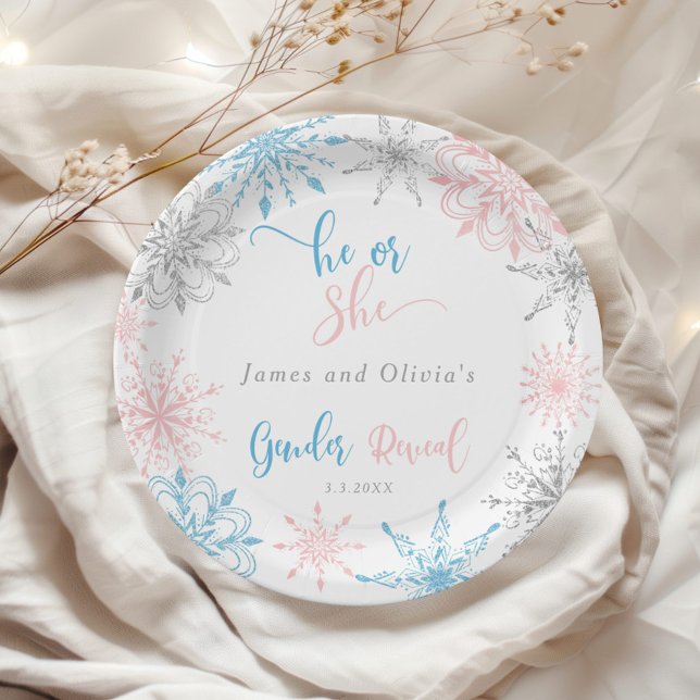Prato De Papel Snowflakes gênero revela que (Criador carregado)