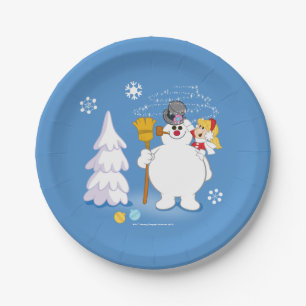 Prato De Papel Snowman™ congelado   Frosty & Karen Winter Diver