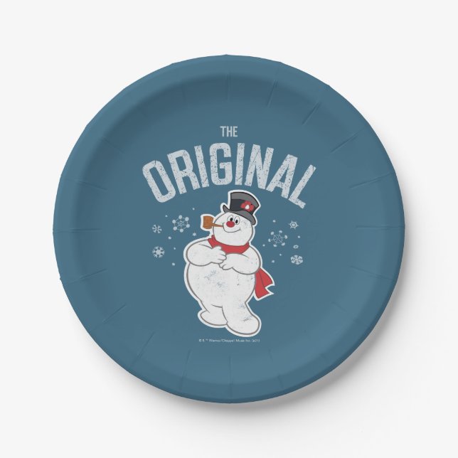 Prato De Papel Snowman™ congelado | O original (Frente)