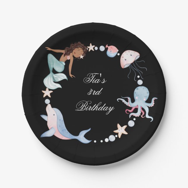 Prato De Papel Sob o mar Chapas de papel (Frente)