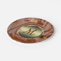 Sobremesa de redemoinho de chocolate derretido em