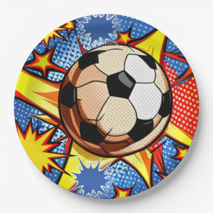 Prato De Papel Soccer Burst