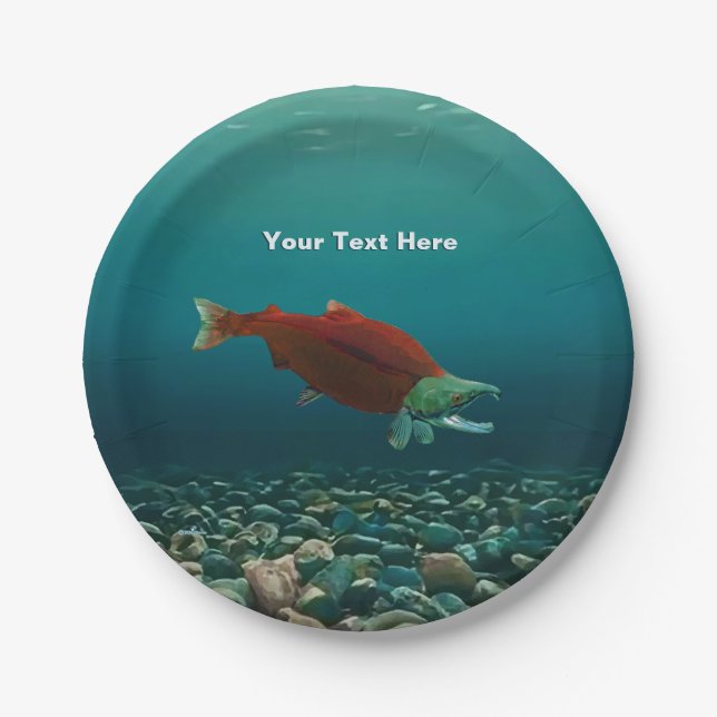 Prato De Papel Sockeye Salmon (Frente)