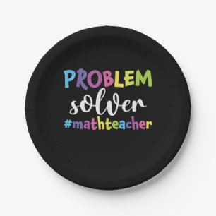 Prato De Papel Solucionador de Problemas do Professor de Matemáti