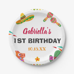 Prato De Papel Sombrero Llama Mexicano Estilo Fiesta Primeiro Ani