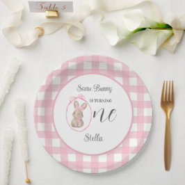 Prato De Papel Some Bunny Paper Plate 1st Birthday Party