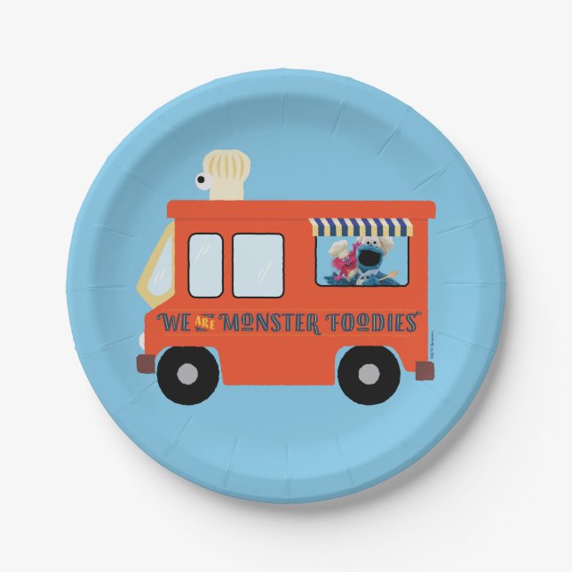 Prato De Papel Somos Monstros Foodies (Frente)