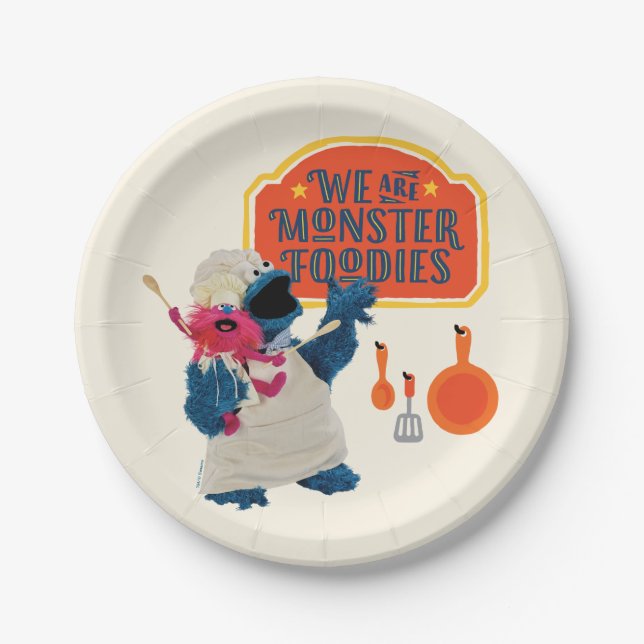 Prato De Papel Somos os Monstros Foodies (Frente)