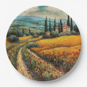 Prato De Papel Sonhos de Toscânia ouro