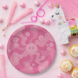 Prato De Papel Sorria - Rosa