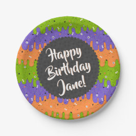 Prato De Papel Sorvete de Halloween