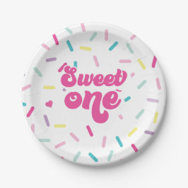 Prato De Papel Sorvete e Bolo Um primeiro aniversario