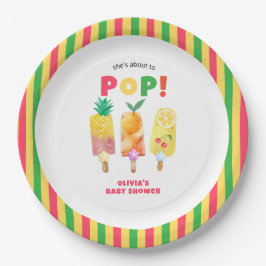 Prato De Papel Sorvete tropical pronto para Pop