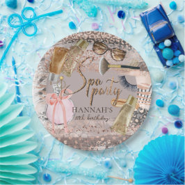 Prato De Papel Spa Birthday Safari Glitter