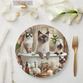 Prato De Papel Spa Cat Tratamento simulado para gatos