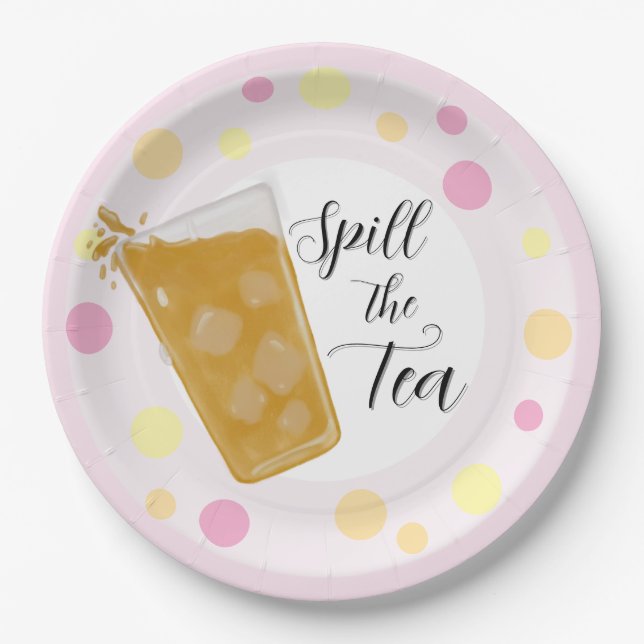 Prato De Papel Spill the Tea Party Plates (Frente)