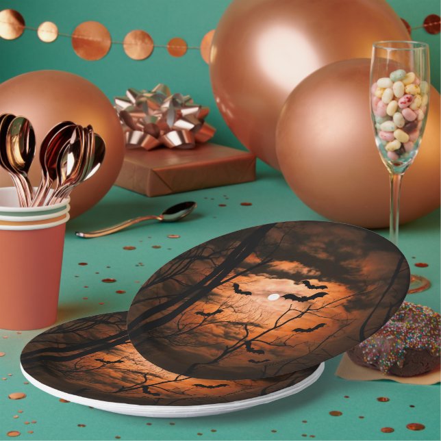 Prato De Papel Spooktacular Festa de Lua Cheia (Múltiplo)