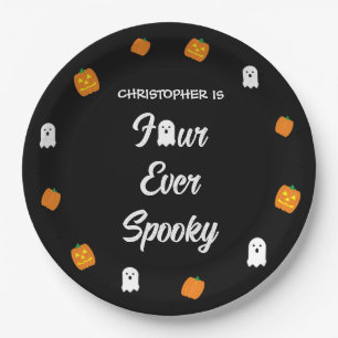 Prato De Papel Spooky 4º aniversário