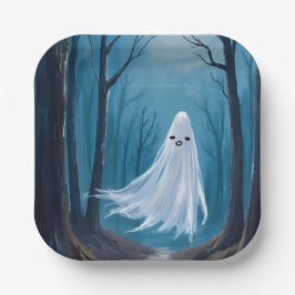 Prato De Papel Spooky Ghost | Feliz Festa de Halloween