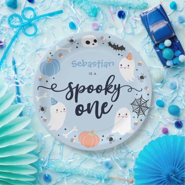 Prato De Papel "Spooky One Cute Halloween Ghost Decor" (Festa)