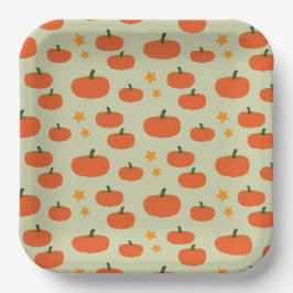 Prato De Papel Spooky Pumpkin Halloween