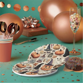 Prato De Papel Spooky Season - Placas de Papel Halloween