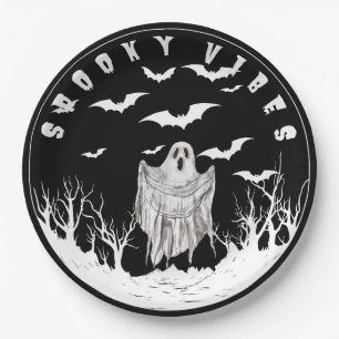 Prato De Papel Spooky Vibes