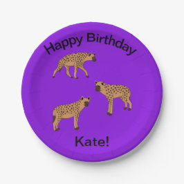 Prato De Papel Spotted Hyenas