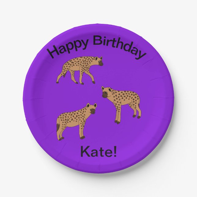 Prato De Papel Spotted Hyenas (Frente)