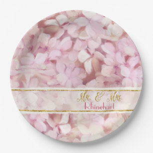 Prato De Papel Sr. e Sra. Glitter Softly Summer Pink Hydrangea