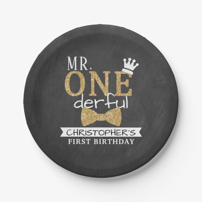 Prato De Papel Sr. ONEGreat primeiro aniversario (Frente)